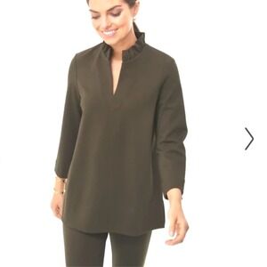 Tuckernuck Hicks Blouse Army green sz S Mint Condition